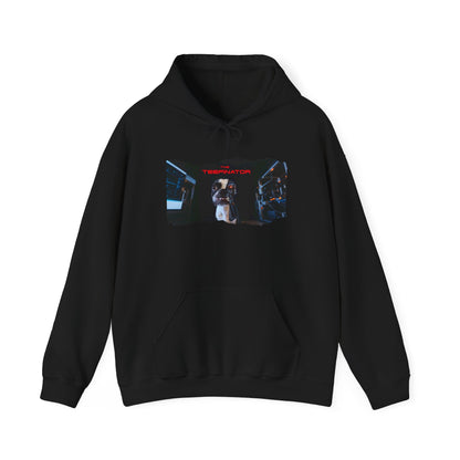 The Teefinator Unisex Pullover Hoodie: Cybernetic Comfort