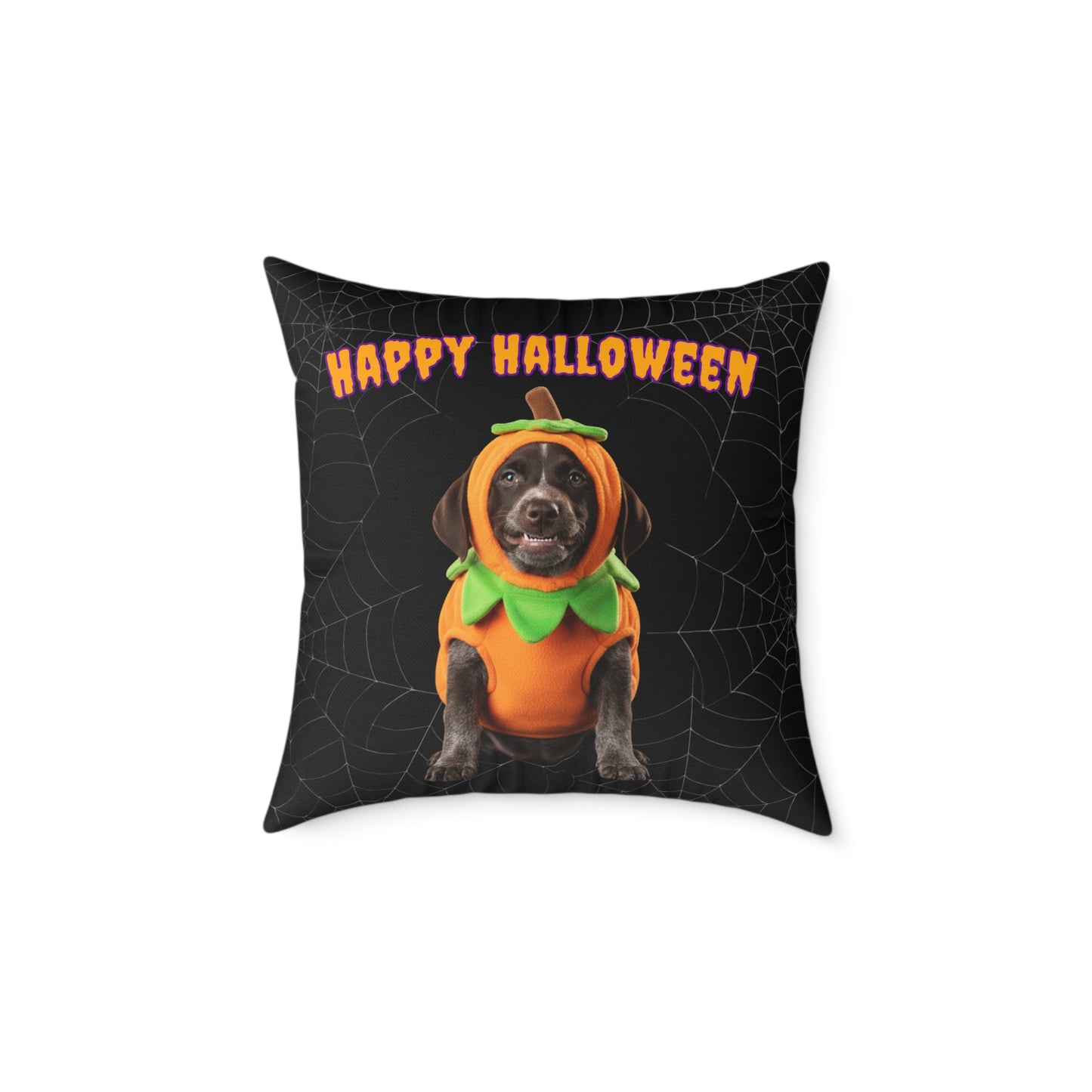 German Shorthaired Pointer Happy Halloween Pillow