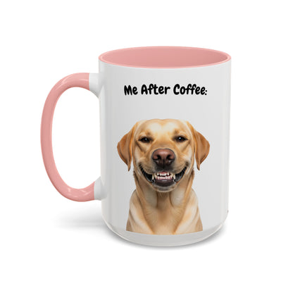 Funny Labrador Retriever Coffee Mug – Me Before Coffee / Me After Coffee – Cute Lab Teeth Design – Teefers Original