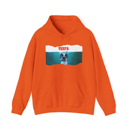 Teefs Unisex Pullover Hoodie: Sharky Style Splash