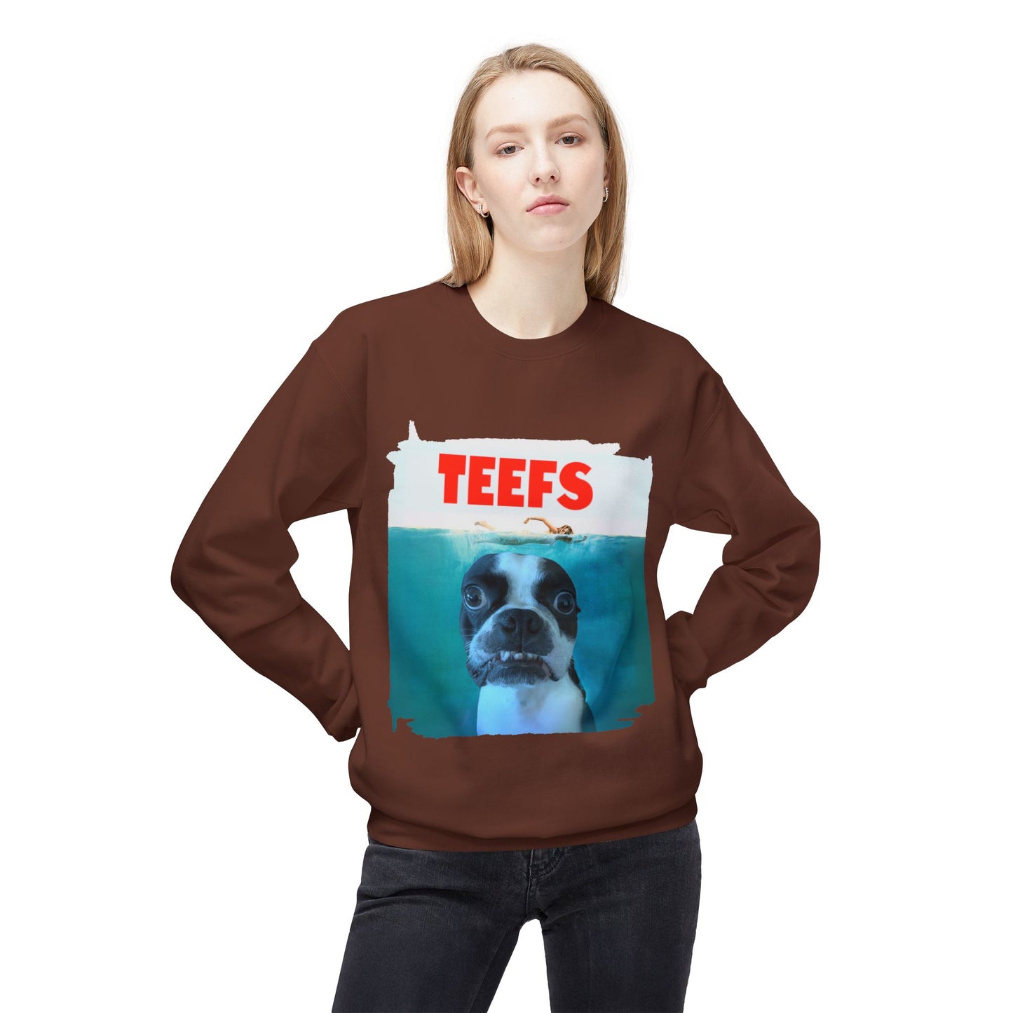 Teefs Crewneck Sweatshirt: Ocean Predator Comfort