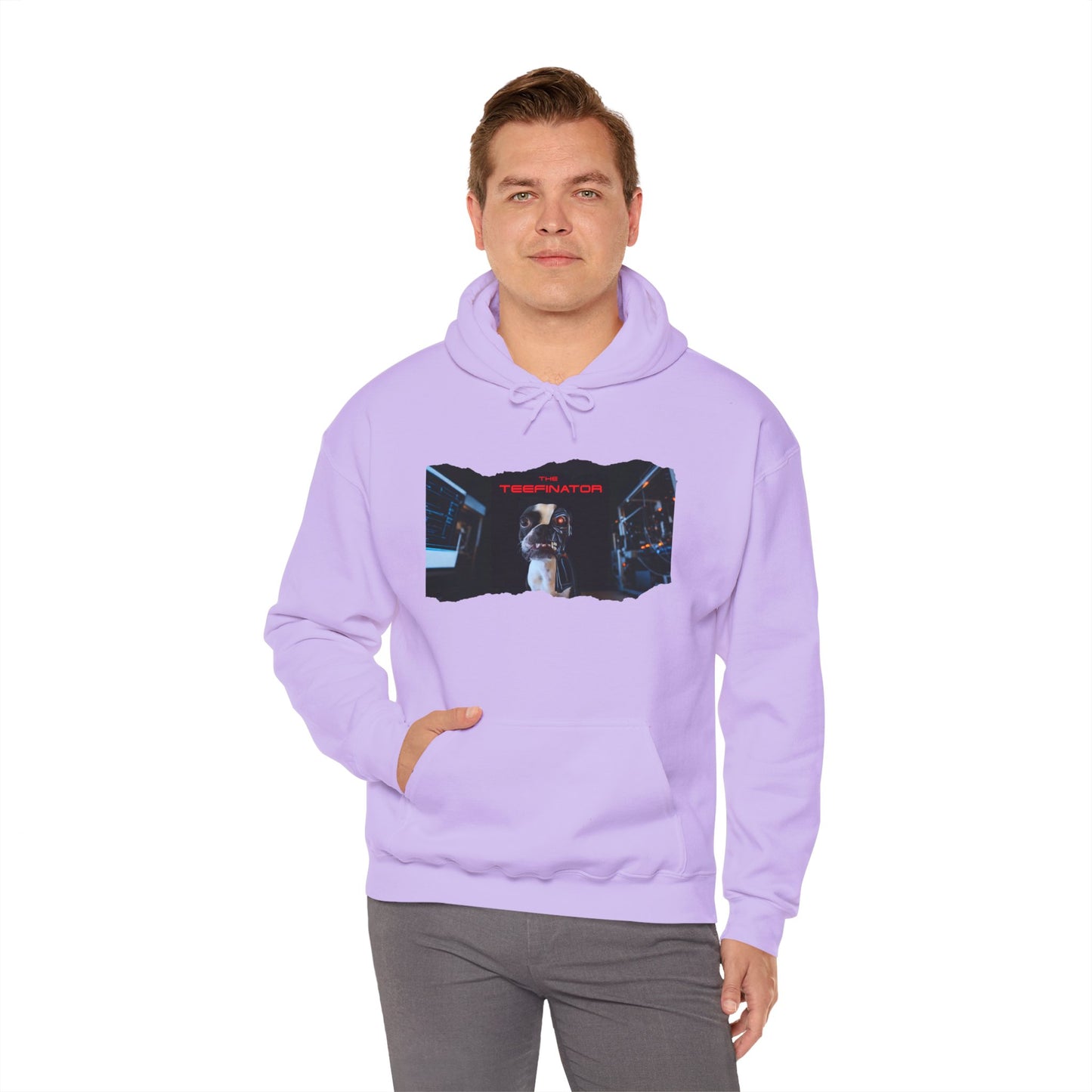 The Teefinator Unisex Pullover Hoodie: Cybernetic Comfort