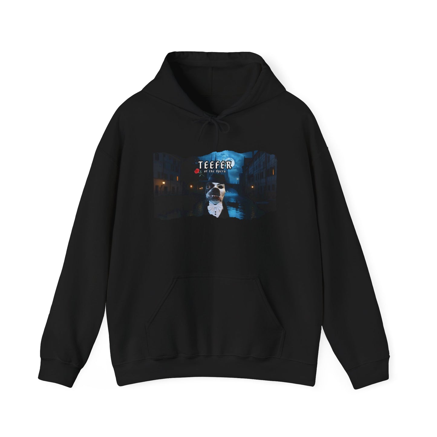 Teefer of the Opera Unisex Pullover Hoodie: Phantom Warmth