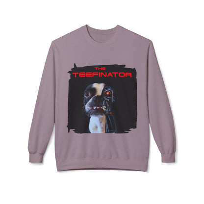 The Teefinator Crewneck Sweatshirt: Cybernetic Comfort