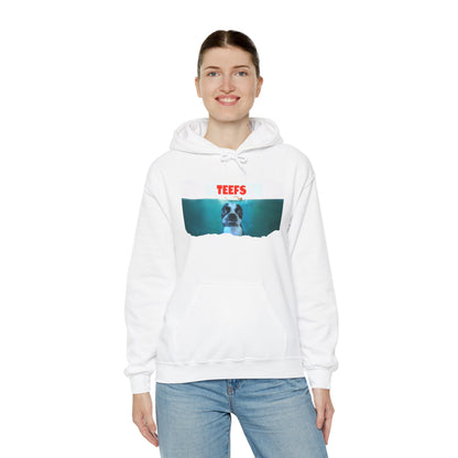 Teefs Unisex Pullover Hoodie: Sharky Style Splash
