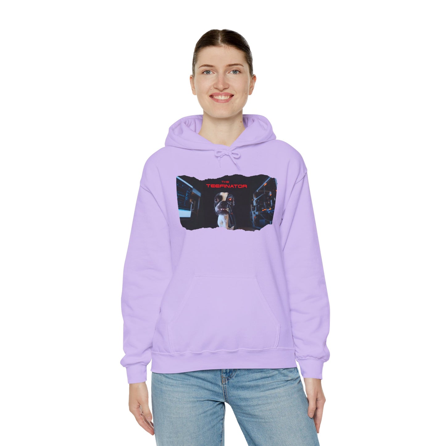 The Teefinator Unisex Pullover Hoodie: Cybernetic Comfort