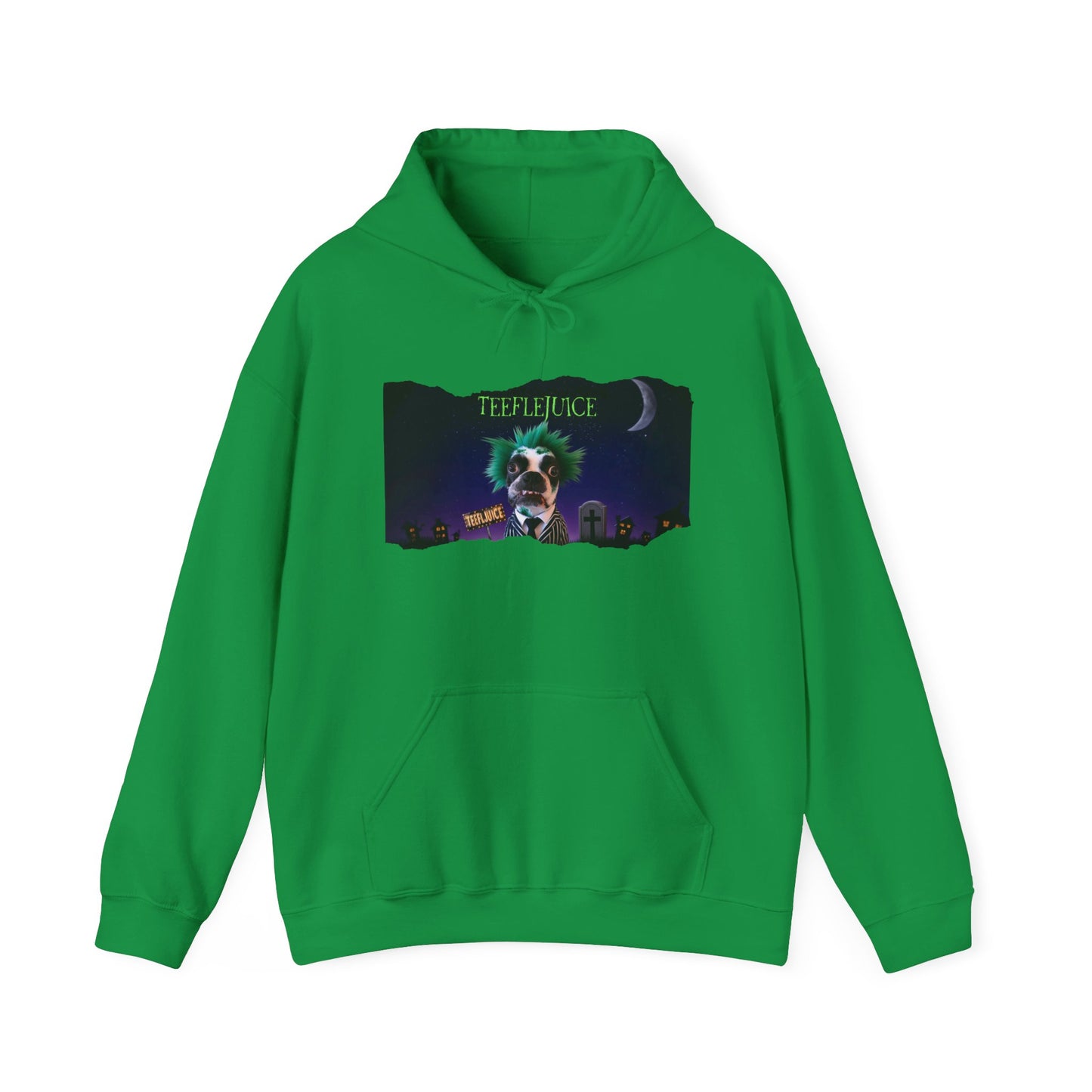 Teeflejuice Unisex Pullover Hoodie: Eerie Elegance Meets Casual Comfort