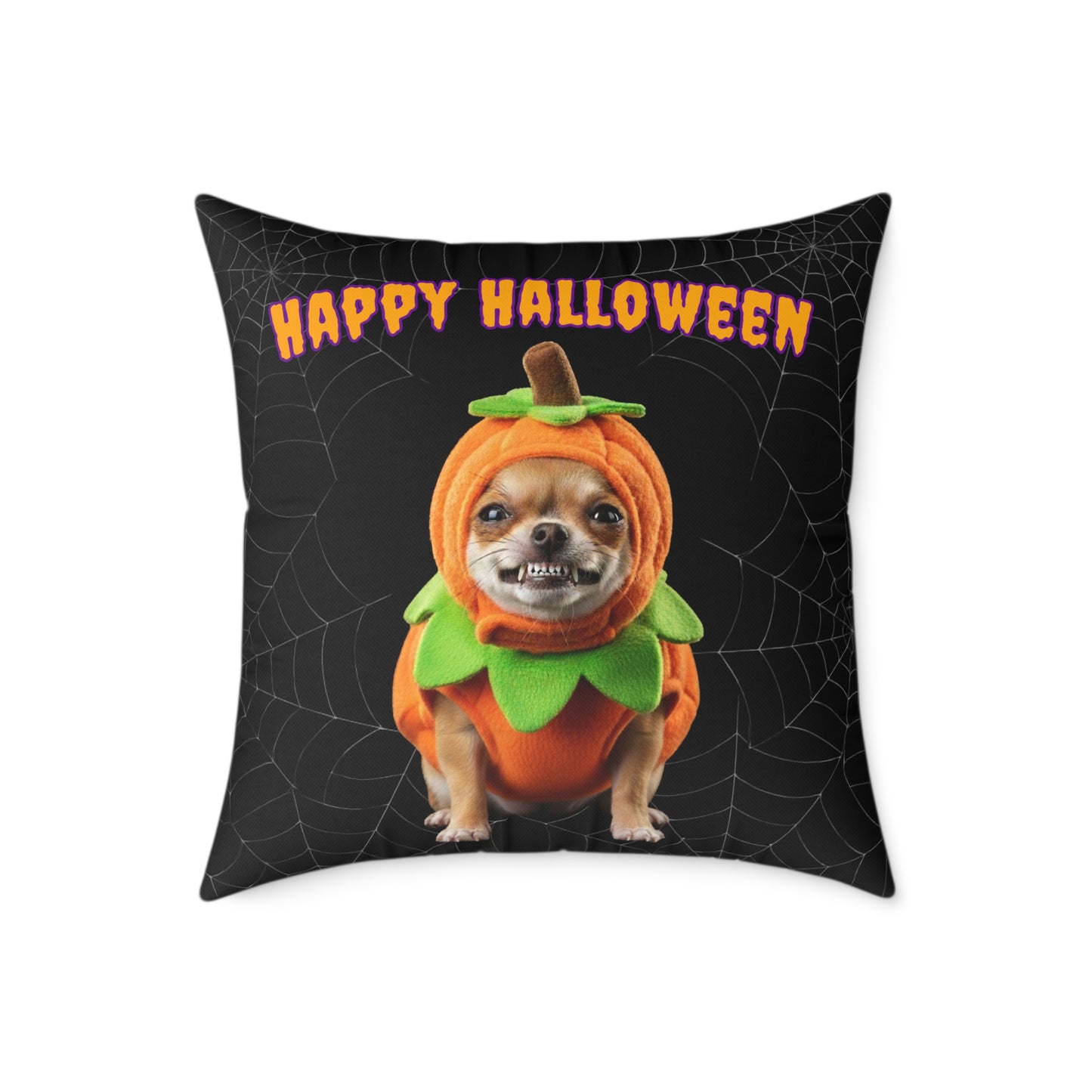 Chihuahua Happy Halloween Pillow