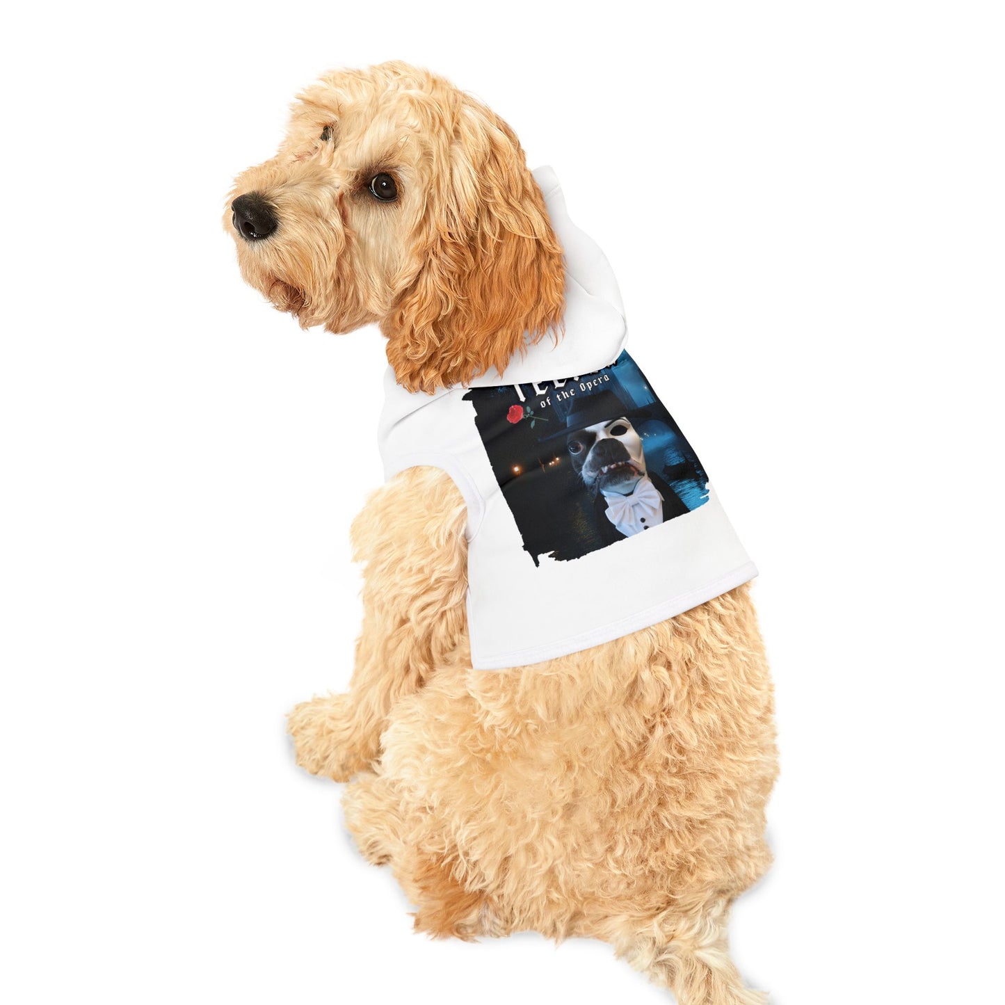 Teefer of the Opera Pet Hoodie: Theatrical Comfort