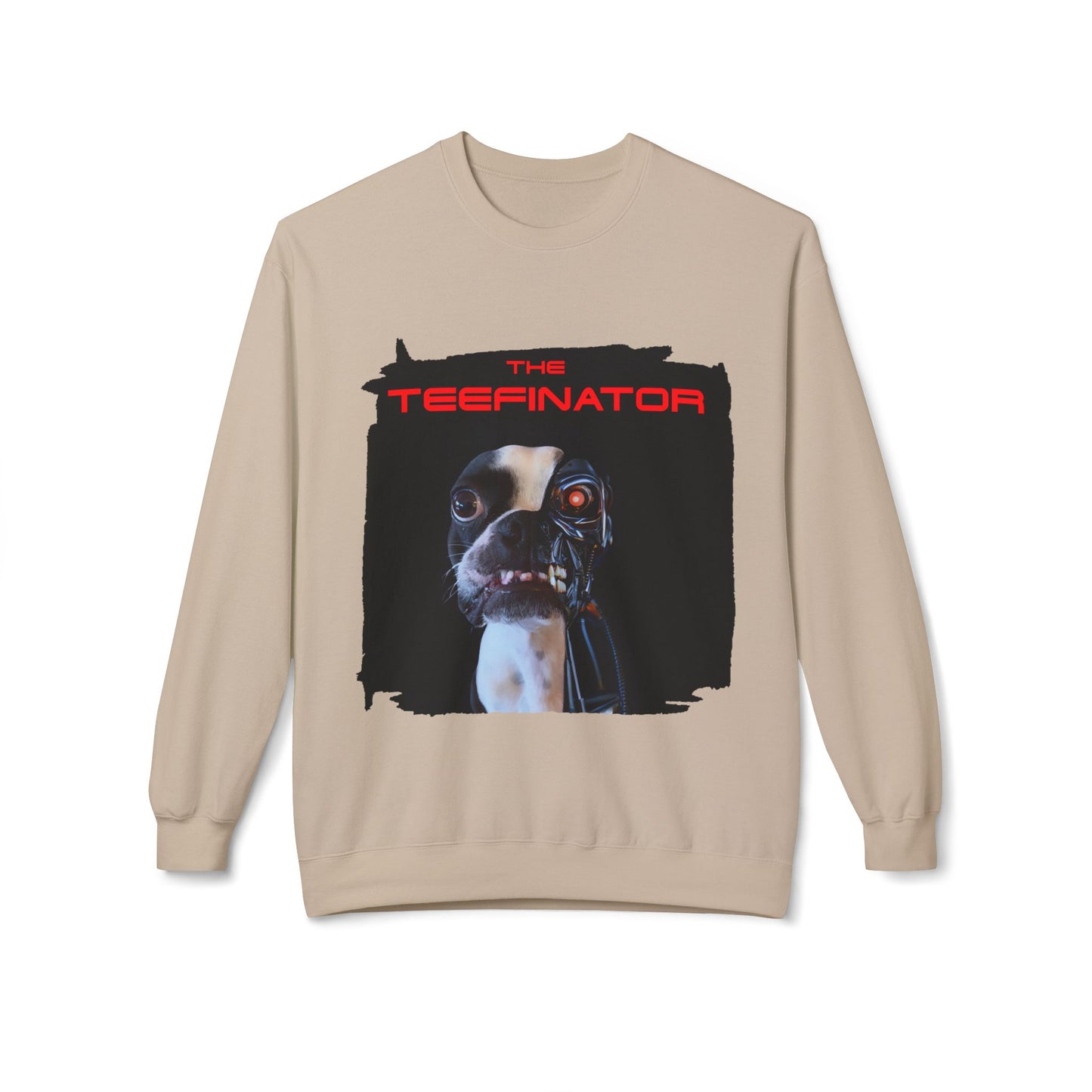 The Teefinator Crewneck Sweatshirt: Cybernetic Comfort