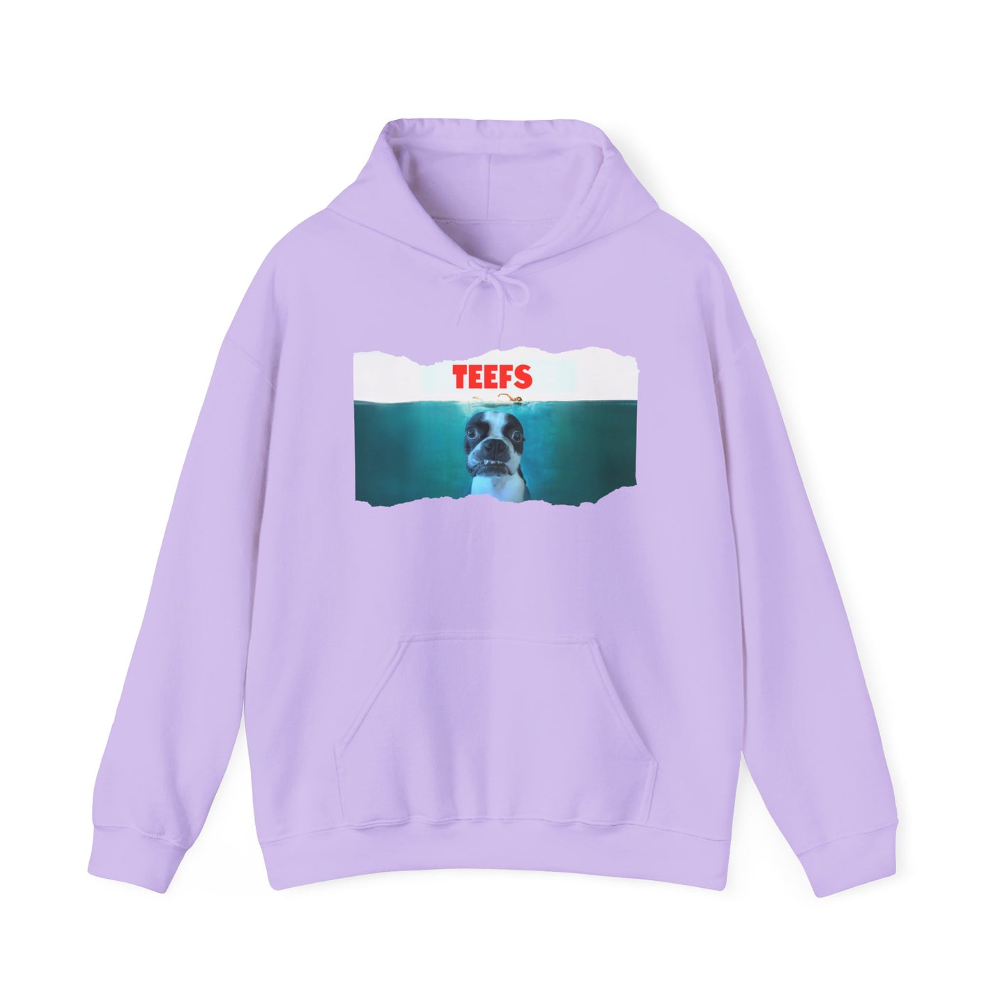 Teefs Unisex Pullover Hoodie: Sharky Style Splash
