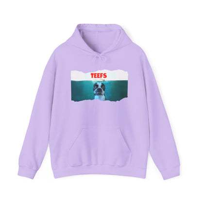 Teefs Unisex Pullover Hoodie: Sharky Style Splash