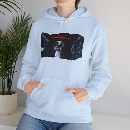 The Teefinator Unisex Pullover Hoodie: Cybernetic Comfort