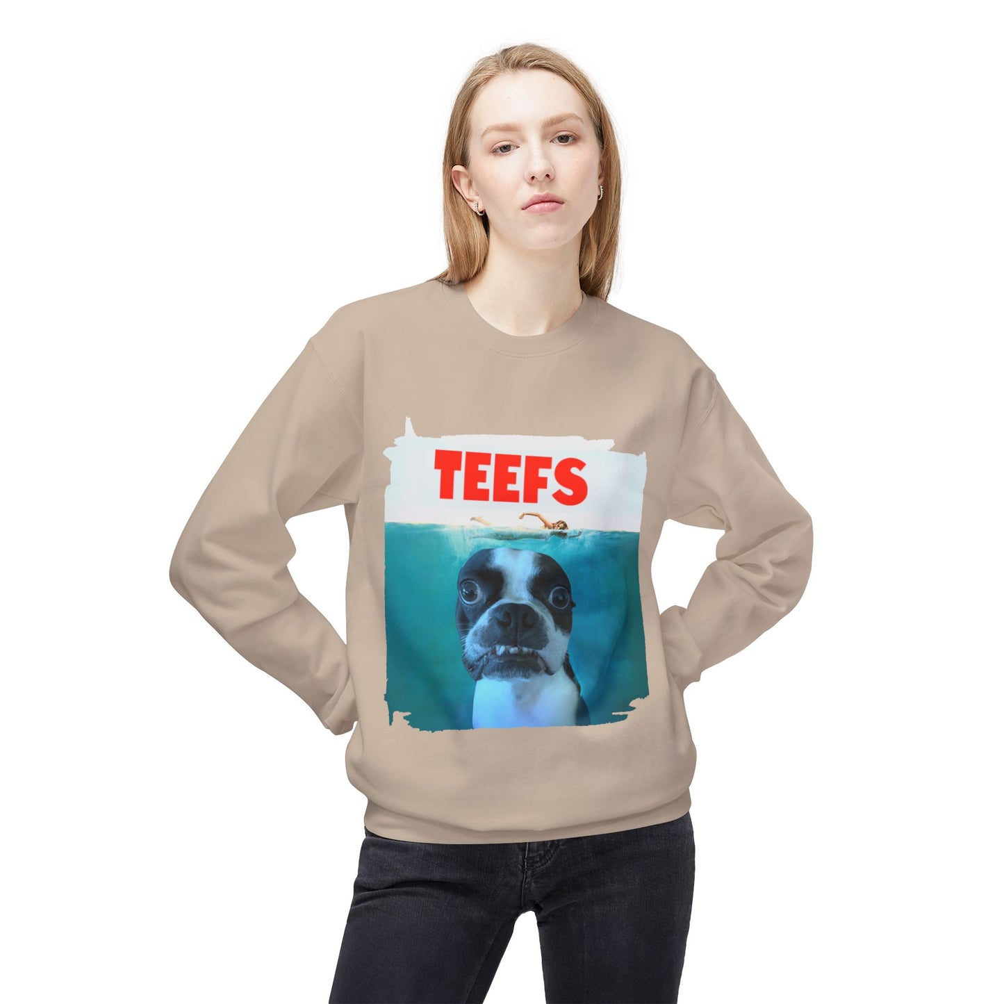 Teefs Crewneck Sweatshirt: Ocean Predator Comfort