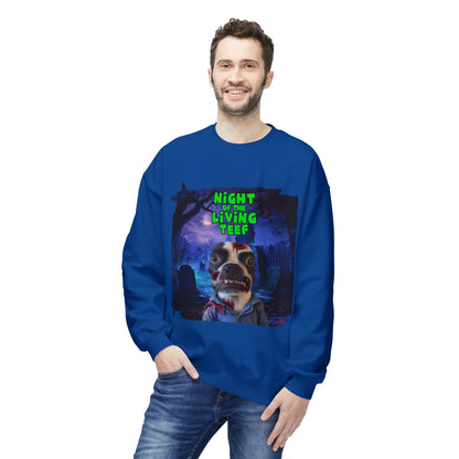 Night of the Living Teef Crewneck Sweatshirt: Zombie Comfort