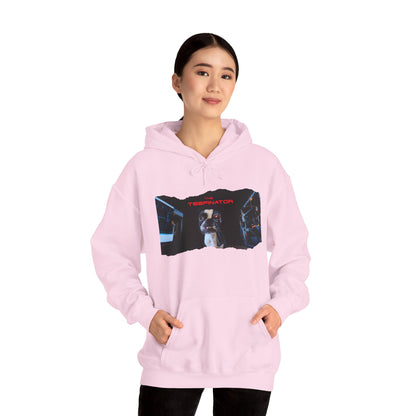The Teefinator Unisex Pullover Hoodie: Cybernetic Comfort