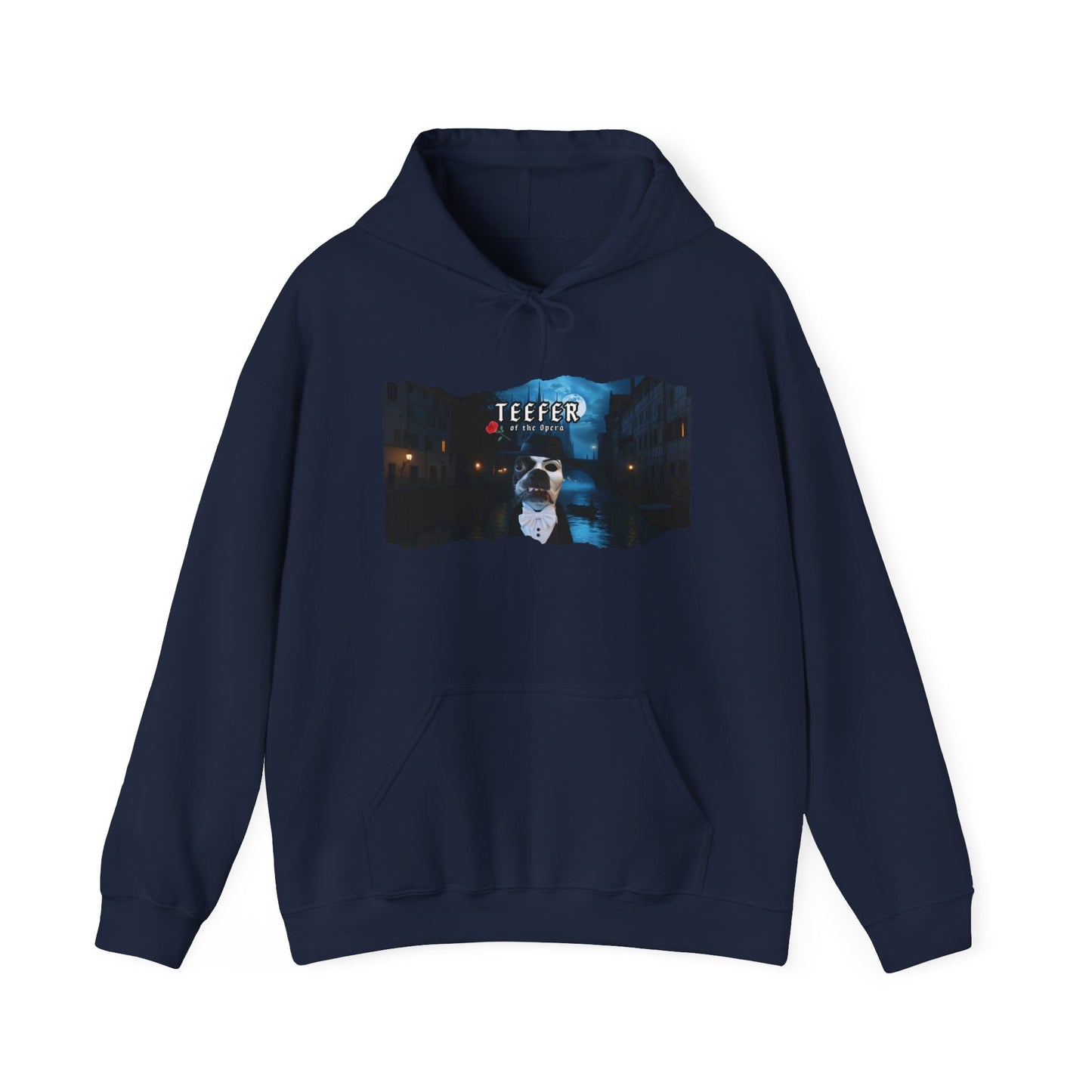 Teefer of the Opera Unisex Pullover Hoodie: Phantom Warmth