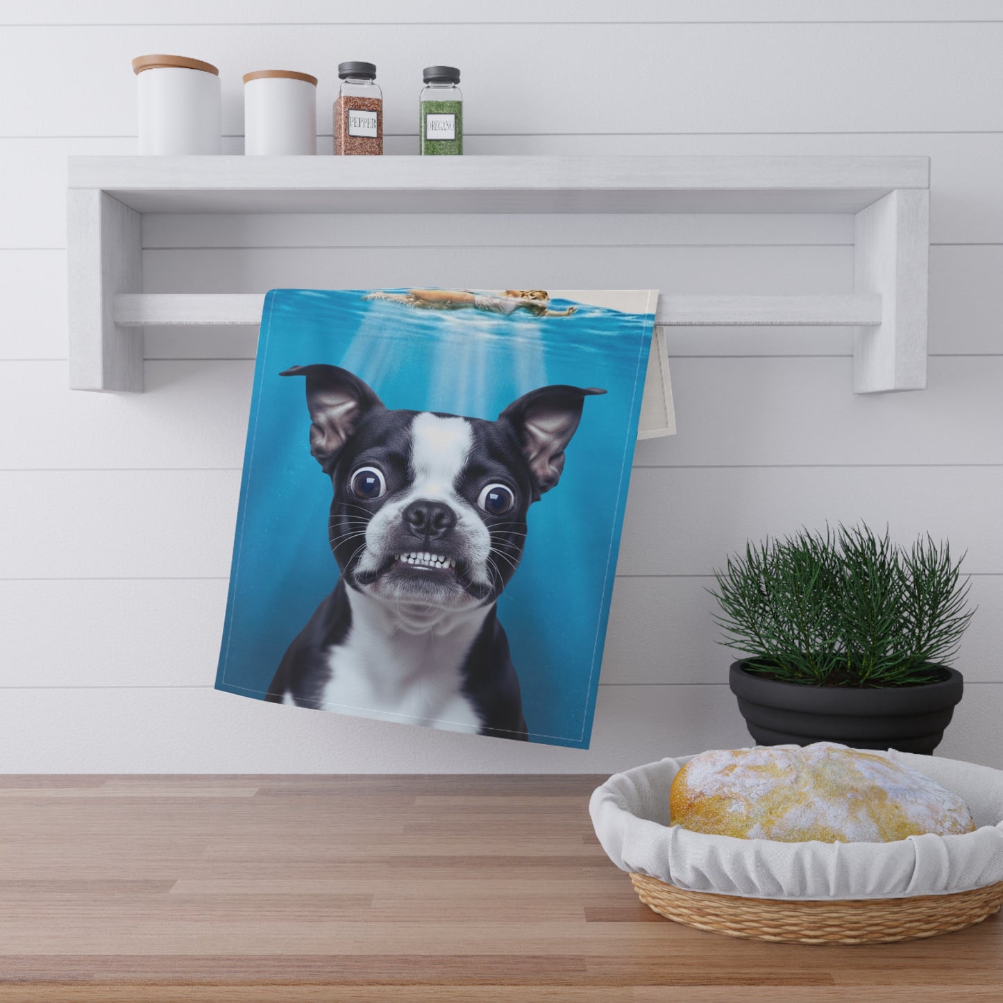 Boston Terrier TEEFS Tea Towel