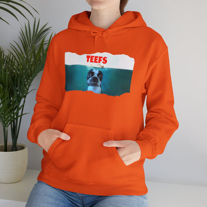 Teefs Unisex Pullover Hoodie: Sharky Style Splash