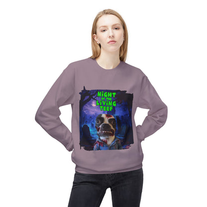 Night of the Living Teef Crewneck Sweatshirt: Zombie Comfort