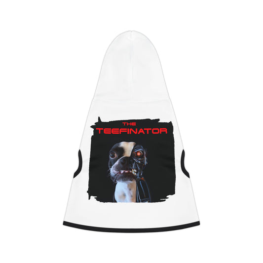 The Teefinator Pet Hoodie: Cybernetic Pup Protector