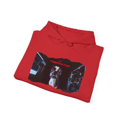 The Teefinator Unisex Pullover Hoodie: Cybernetic Comfort