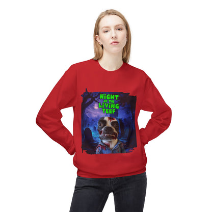 Night of the Living Teef Crewneck Sweatshirt: Zombie Comfort