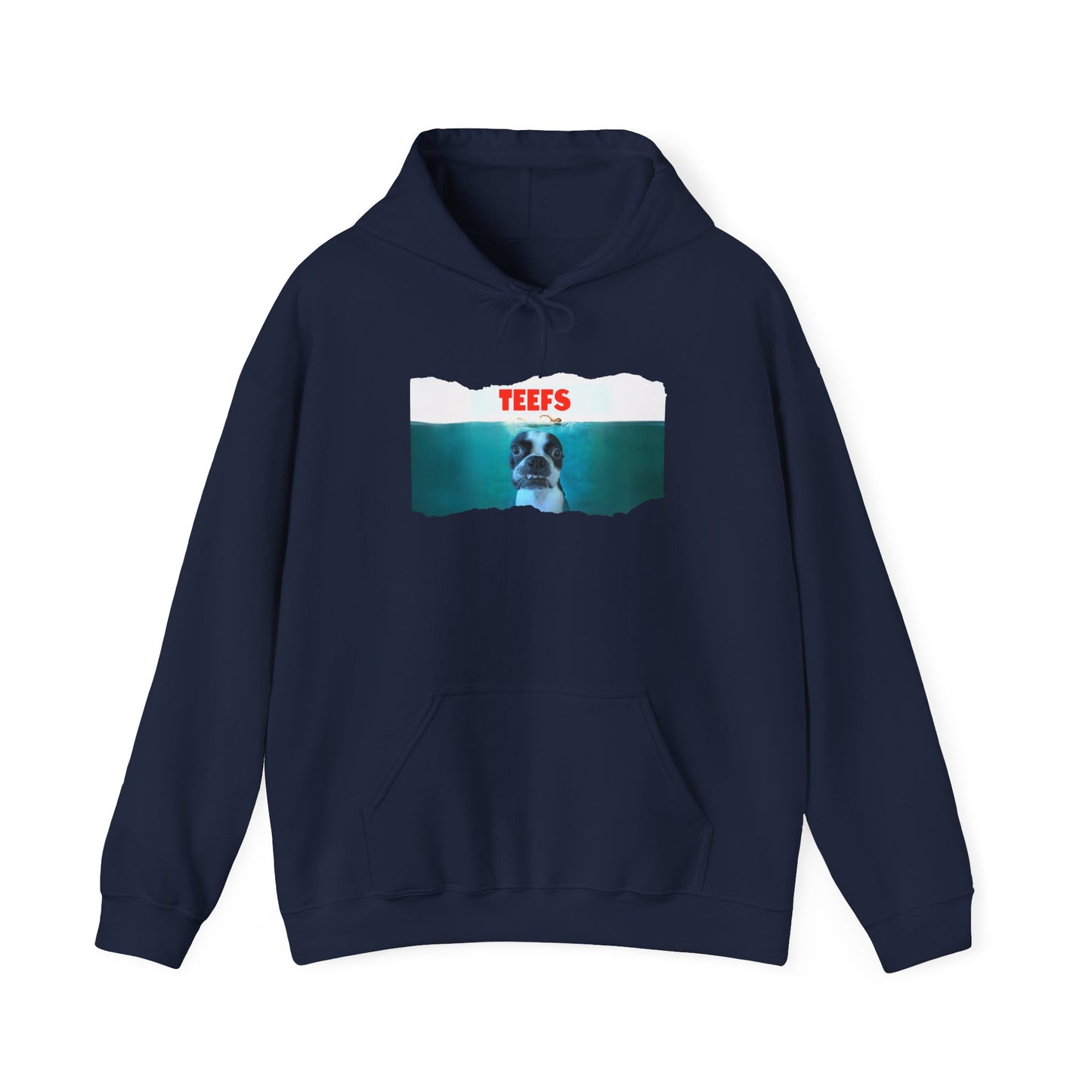 Teefs Unisex Pullover Hoodie: Sharky Style Splash