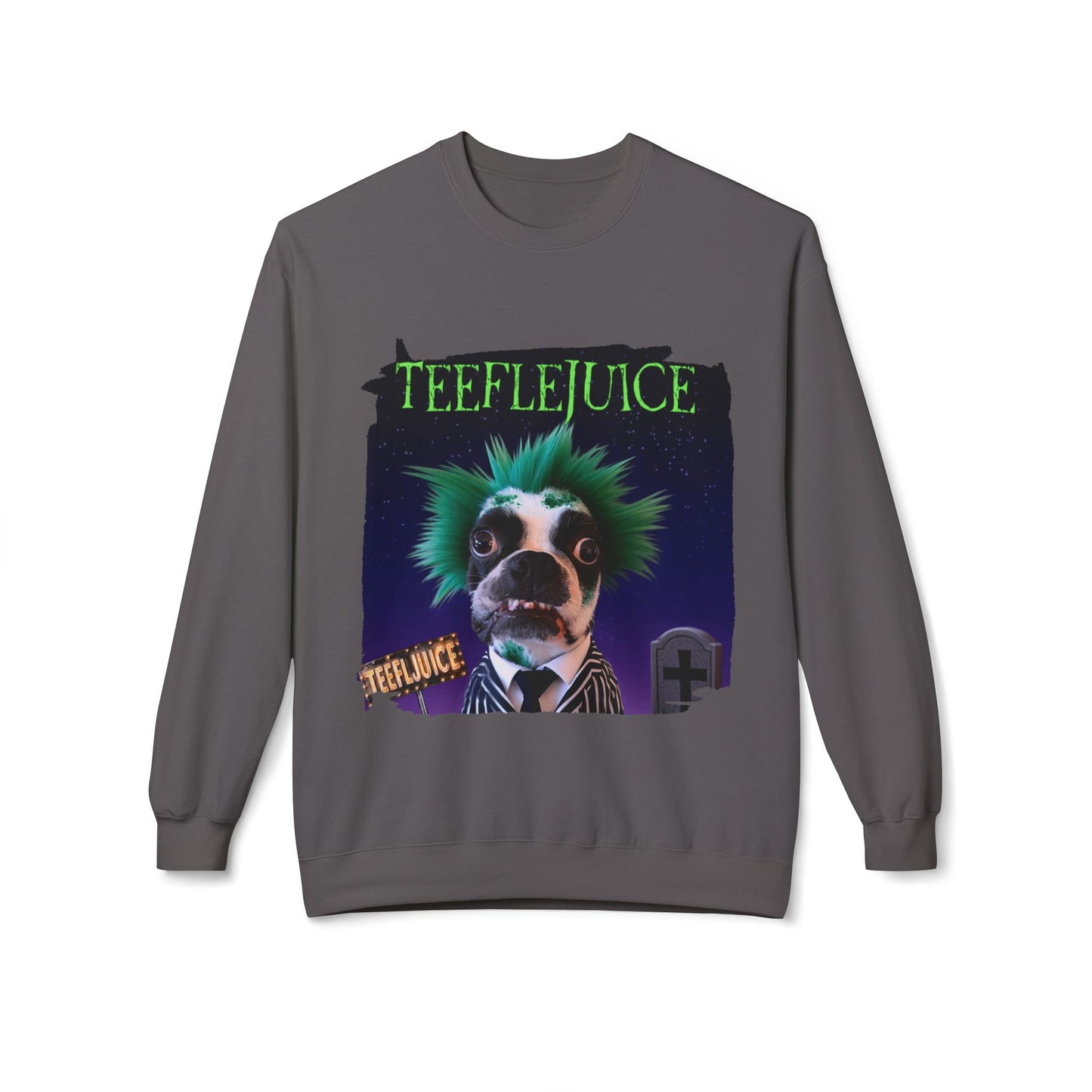 Teeflejuice Crewneck Sweatshirt: Spooky Spectacle Comfort