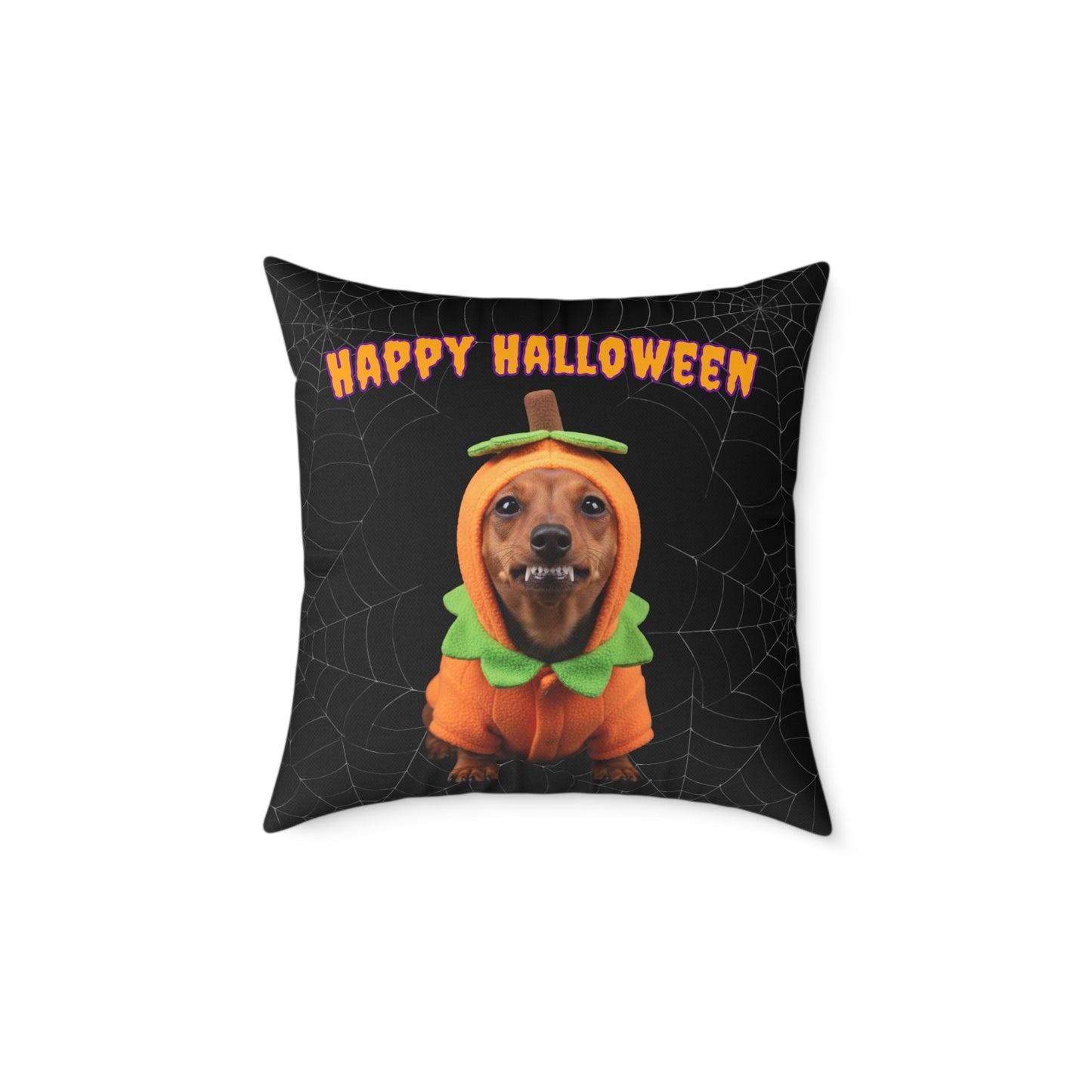 Dachshund Happy Halloween Pillow