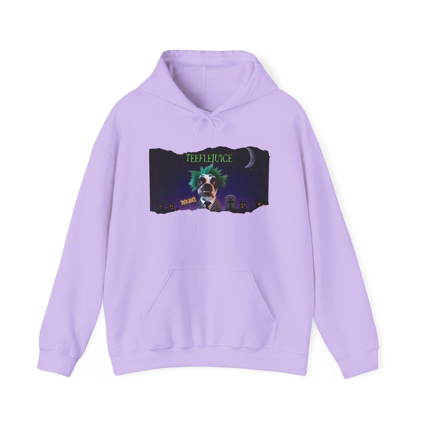 Teeflejuice Unisex Pullover Hoodie: Eerie Elegance Meets Casual Comfort