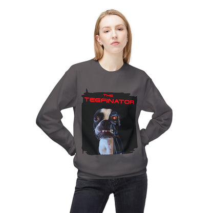 The Teefinator Crewneck Sweatshirt: Cybernetic Comfort