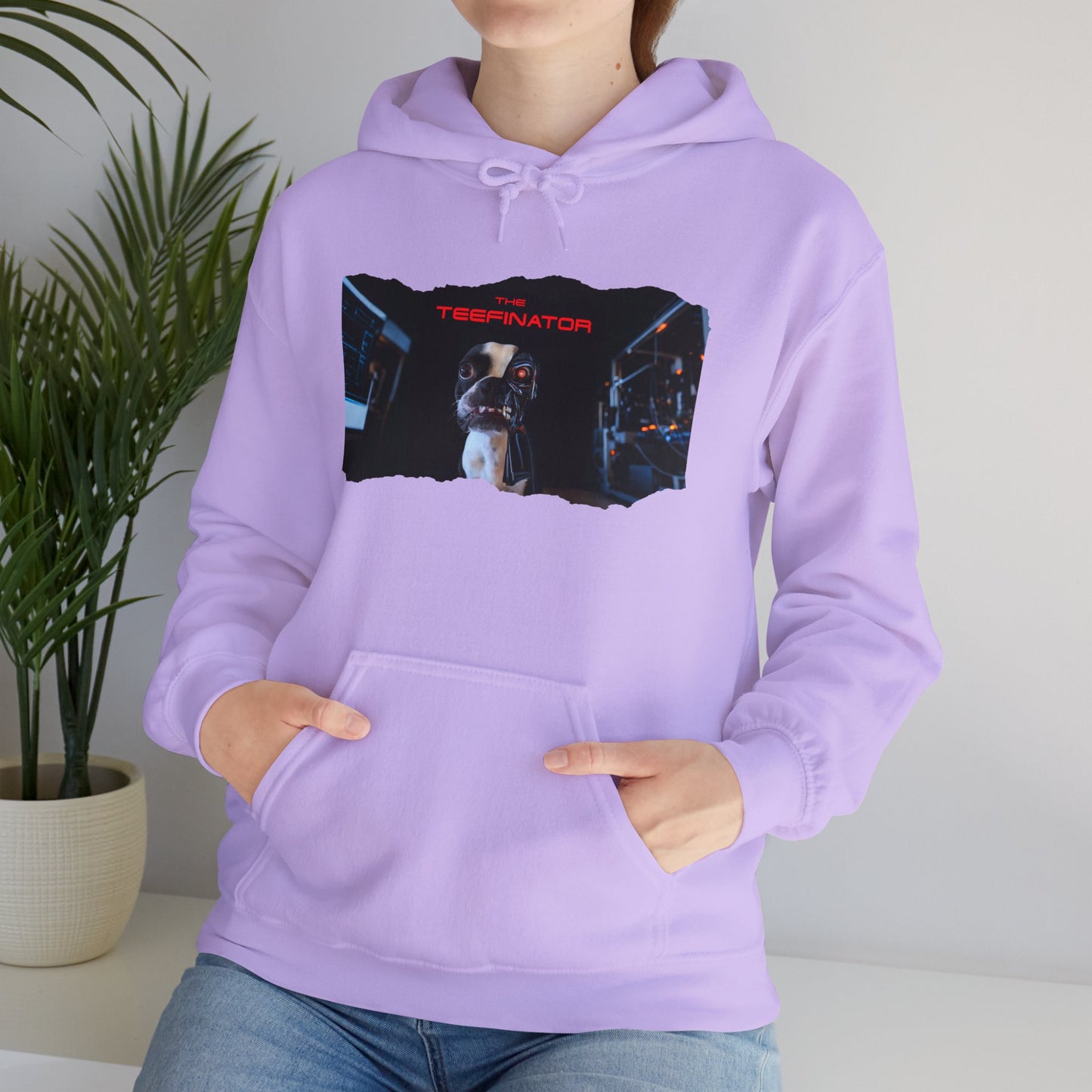 The Teefinator Unisex Pullover Hoodie: Cybernetic Comfort