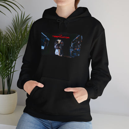 The Teefinator Unisex Pullover Hoodie: Cybernetic Comfort