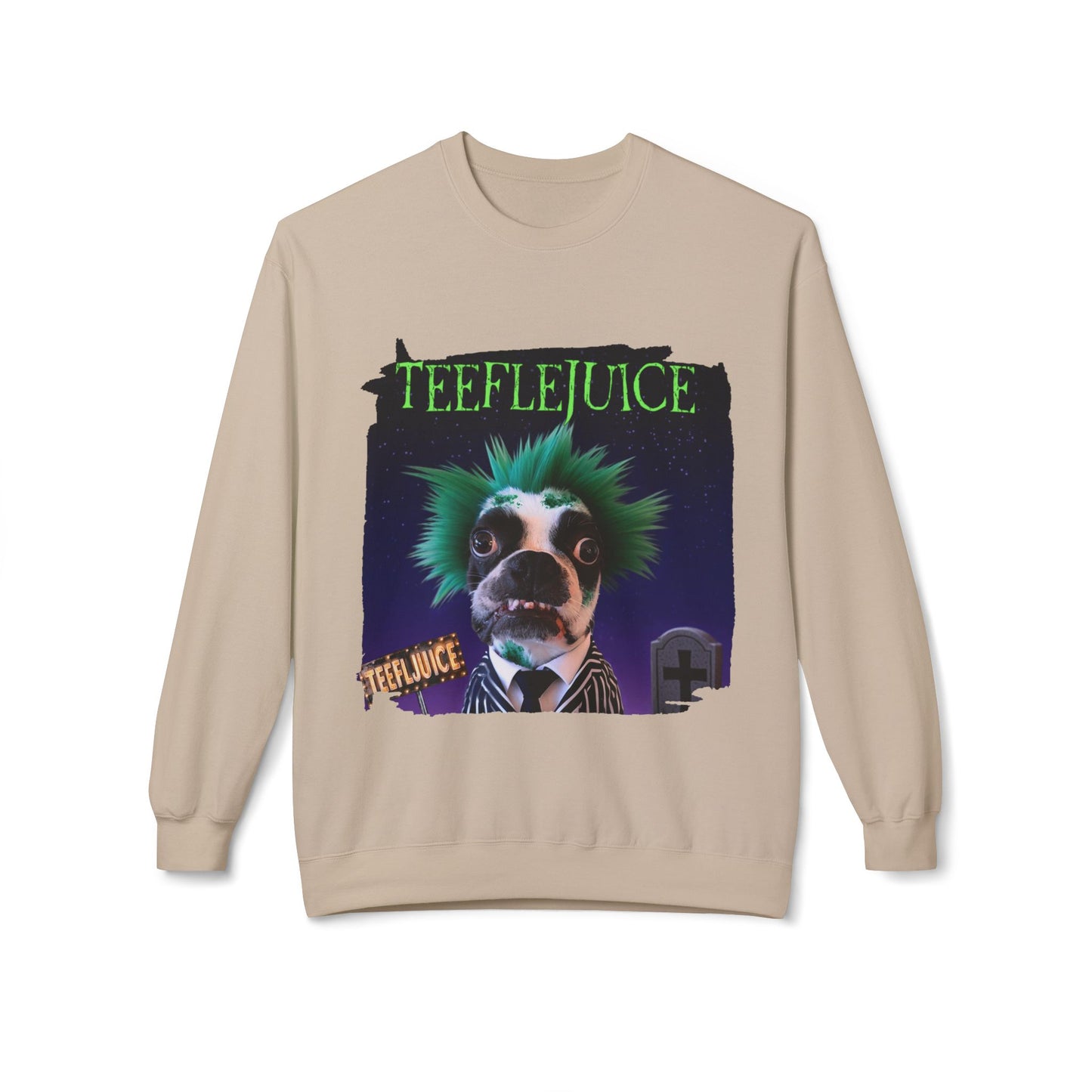 Teeflejuice Crewneck Sweatshirt: Spooky Spectacle Comfort