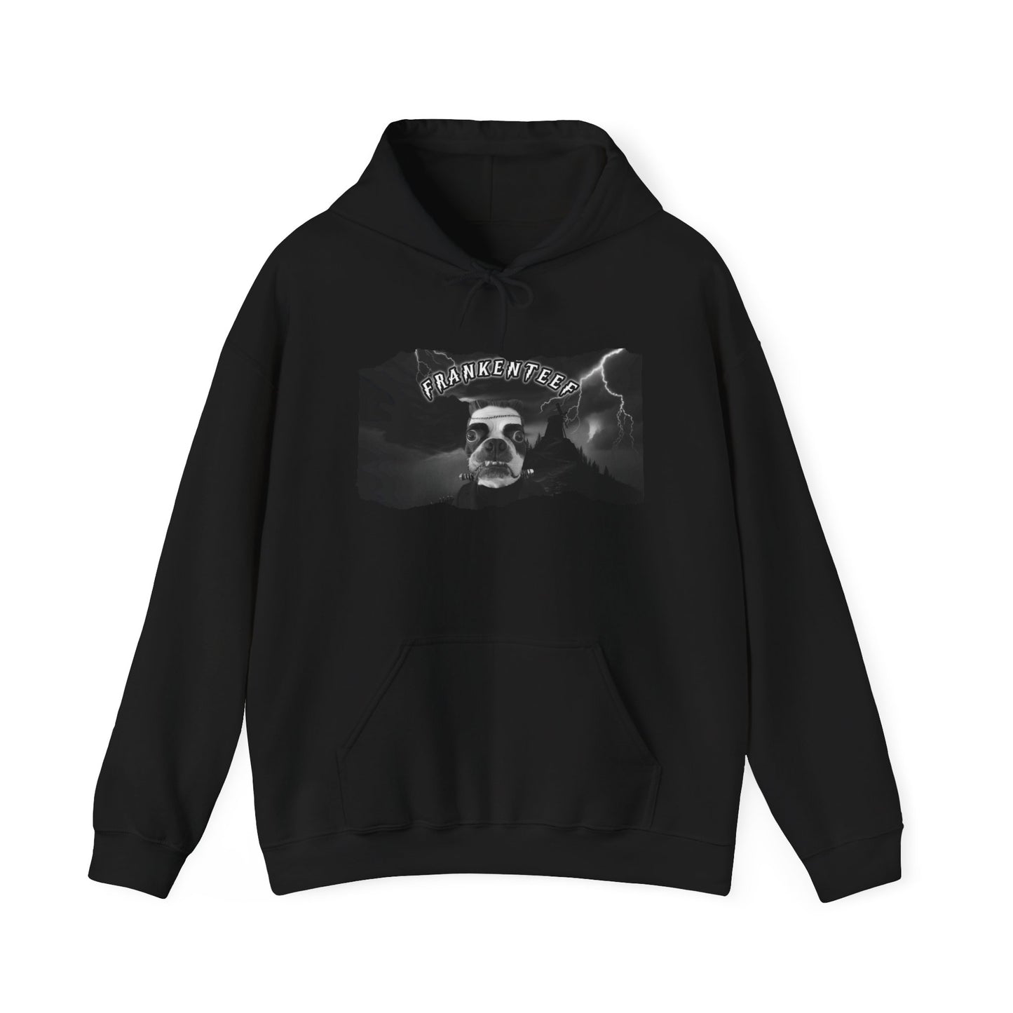 Frankenteef Unisex Pullover Hoodie: Stitched-Up Style