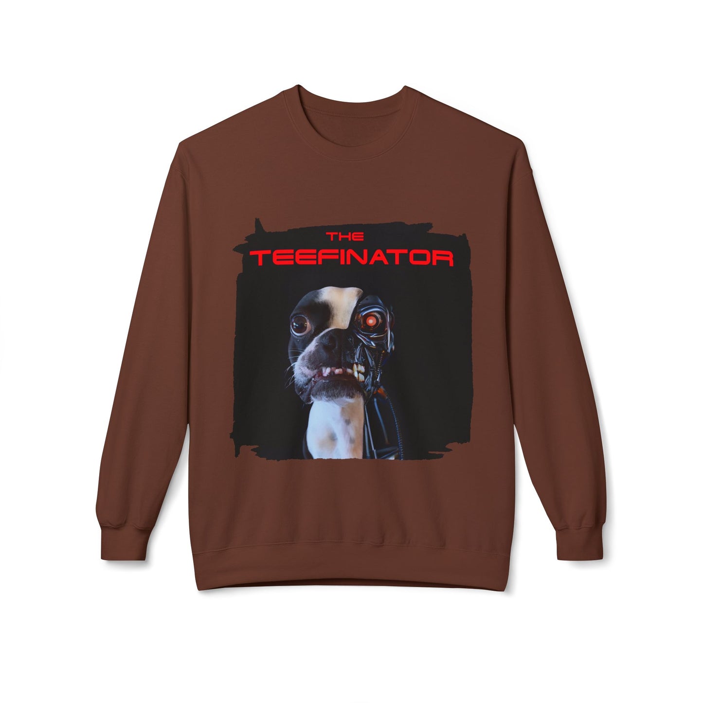The Teefinator Crewneck Sweatshirt: Cybernetic Comfort