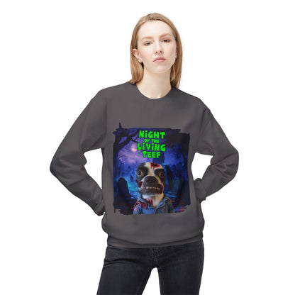 Night of the Living Teef Crewneck Sweatshirt: Zombie Comfort