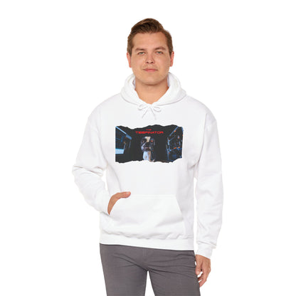 The Teefinator Unisex Pullover Hoodie: Cybernetic Comfort