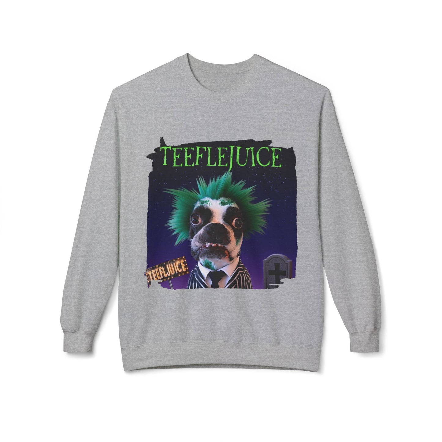 Teeflejuice Crewneck Sweatshirt: Spooky Spectacle Comfort