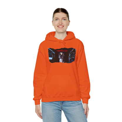 The Teefinator Unisex Pullover Hoodie: Cybernetic Comfort