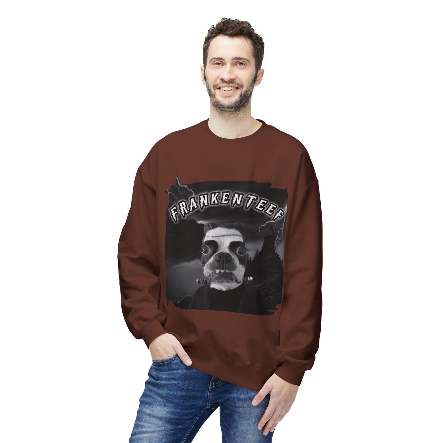 Frankenteef Crewneck Sweatshirt: Monster's Embrace