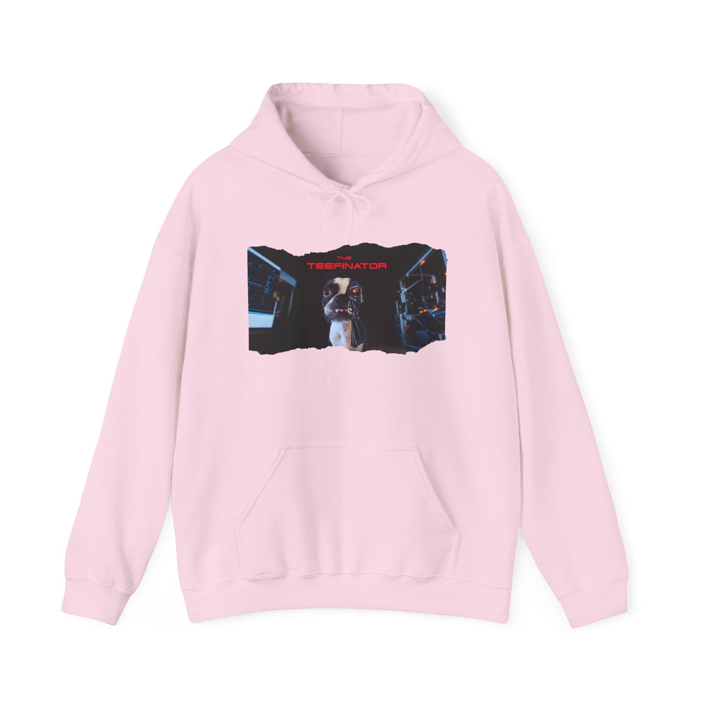 The Teefinator Unisex Pullover Hoodie: Cybernetic Comfort