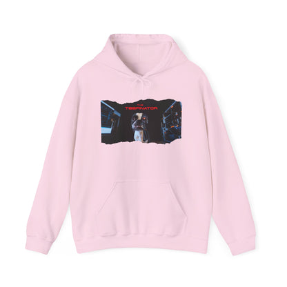 The Teefinator Unisex Pullover Hoodie: Cybernetic Comfort