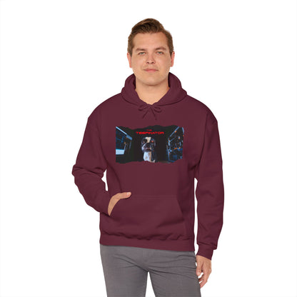 The Teefinator Unisex Pullover Hoodie: Cybernetic Comfort