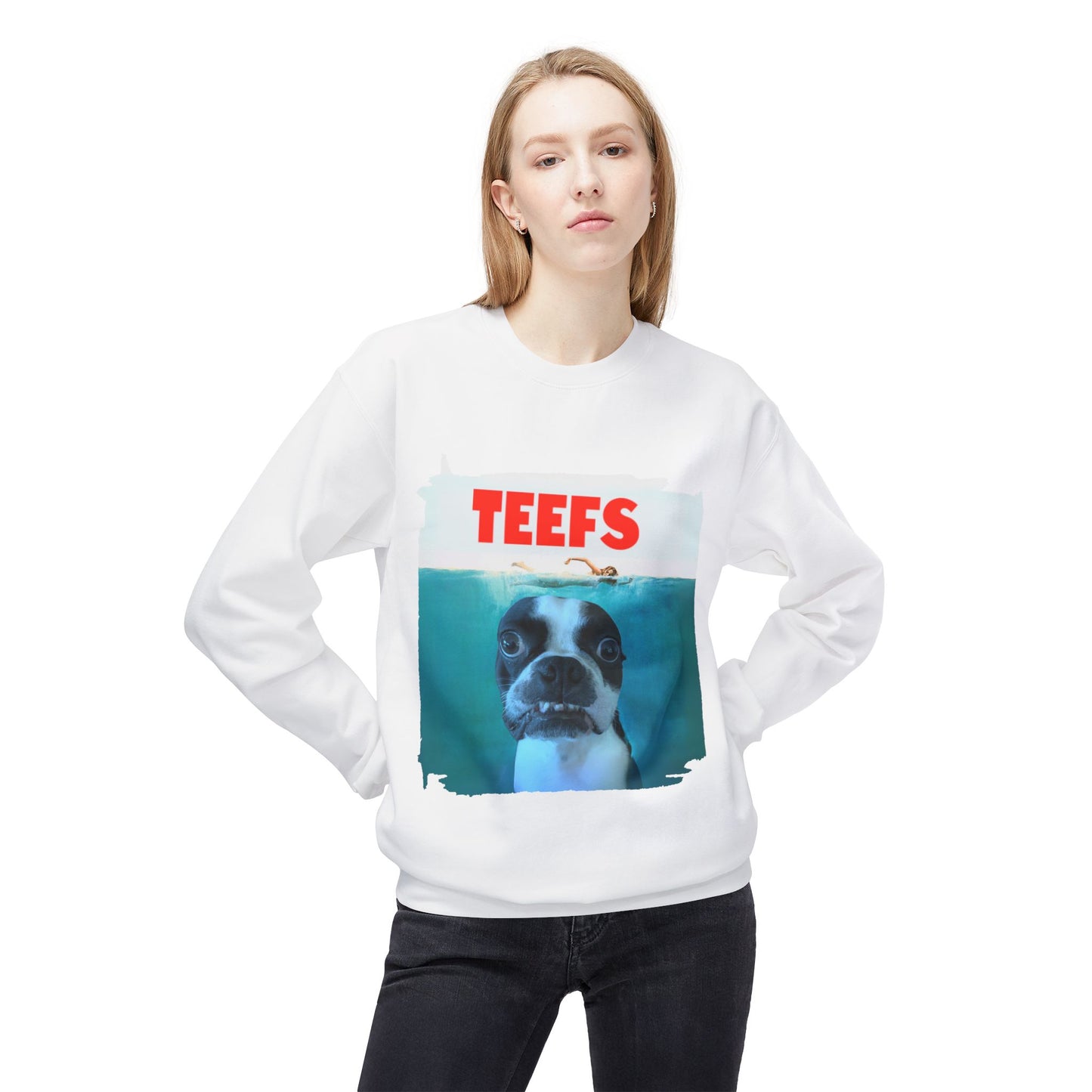 Teefs Crewneck Sweatshirt: Ocean Predator Comfort