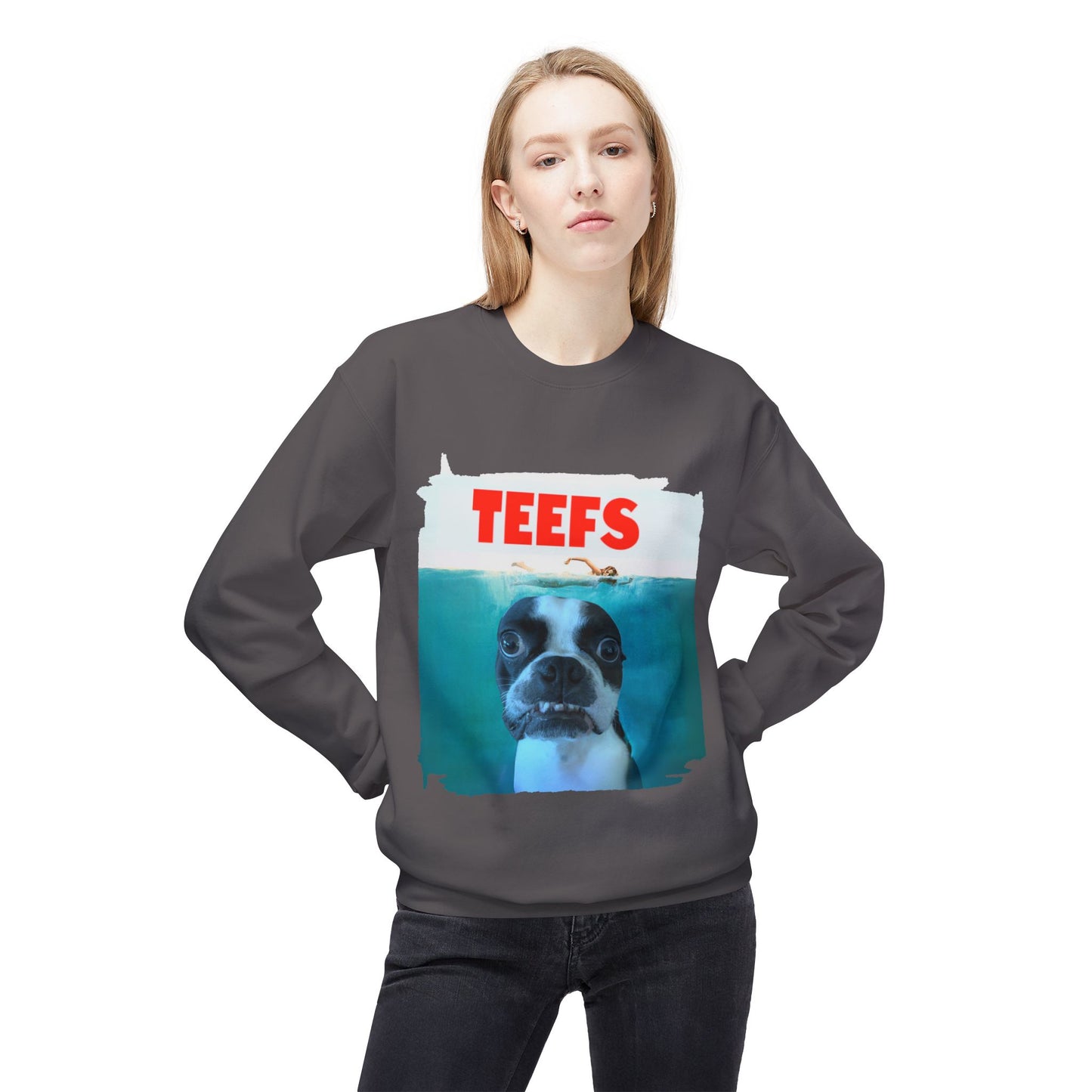Teefs Crewneck Sweatshirt: Ocean Predator Comfort