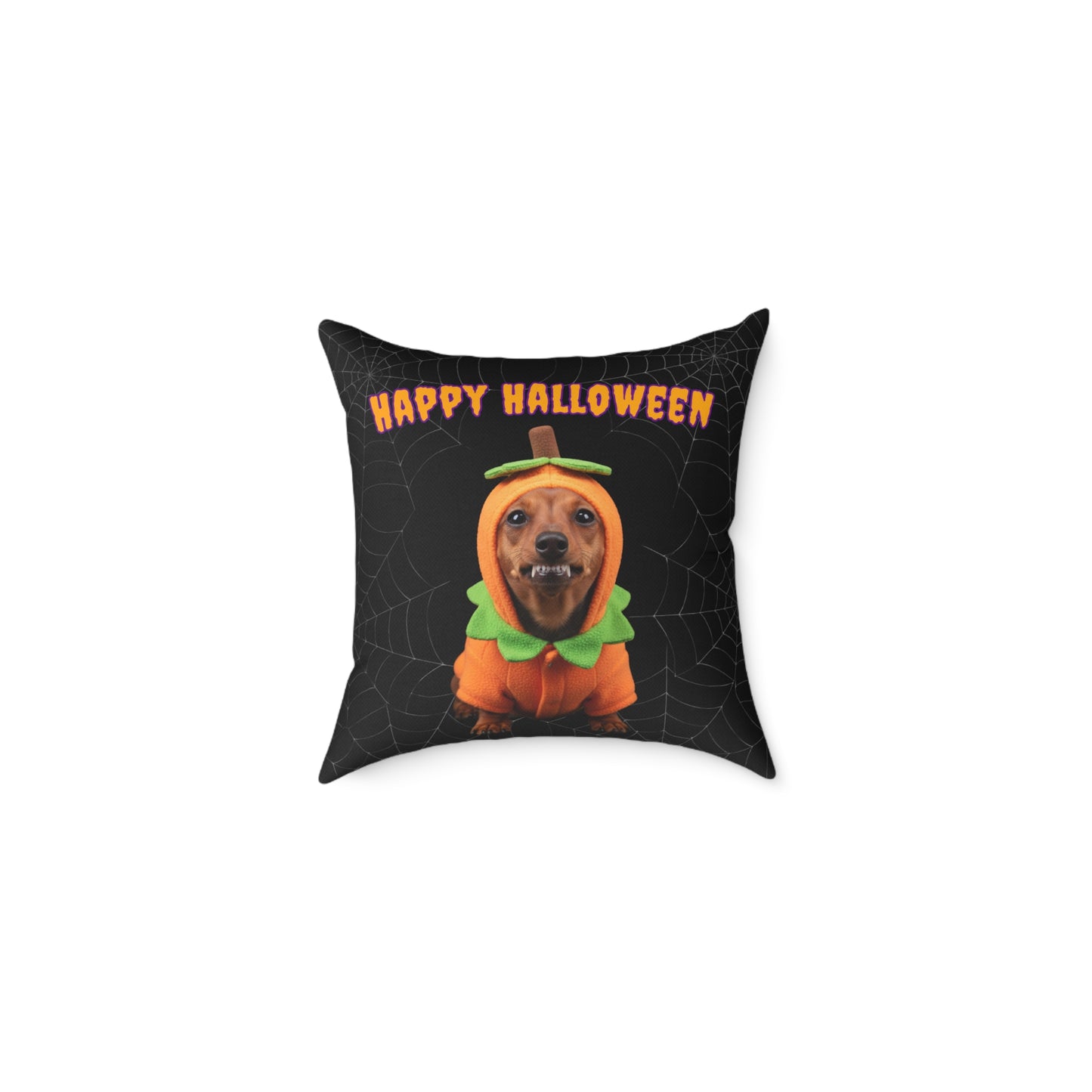 Dachshund Happy Halloween Pillow
