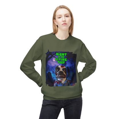 Night of the Living Teef Crewneck Sweatshirt: Zombie Comfort