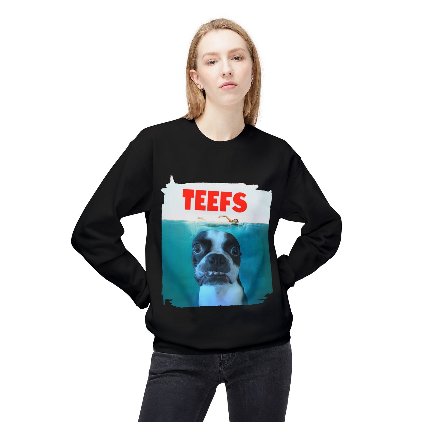 Teefs Crewneck Sweatshirt: Ocean Predator Comfort
